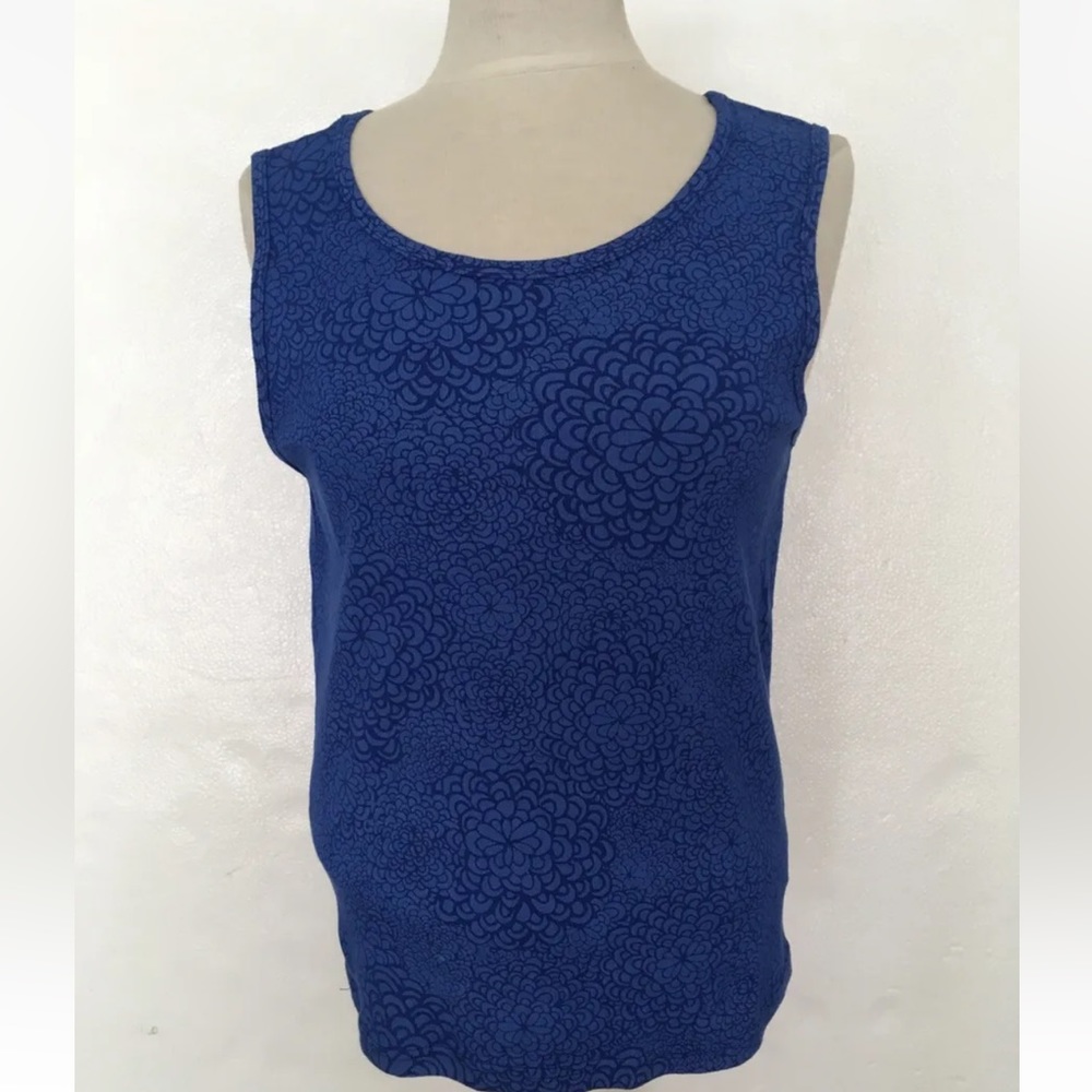 New NWT Fresh Produce Deja Blue Floral Tank Top Sz XL